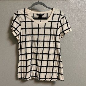 French Connection square pattern T-shirt